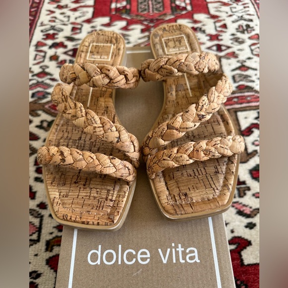 Braided strap cork flat slides by Dolce Vita size 7.5 - Picture 1 of 8